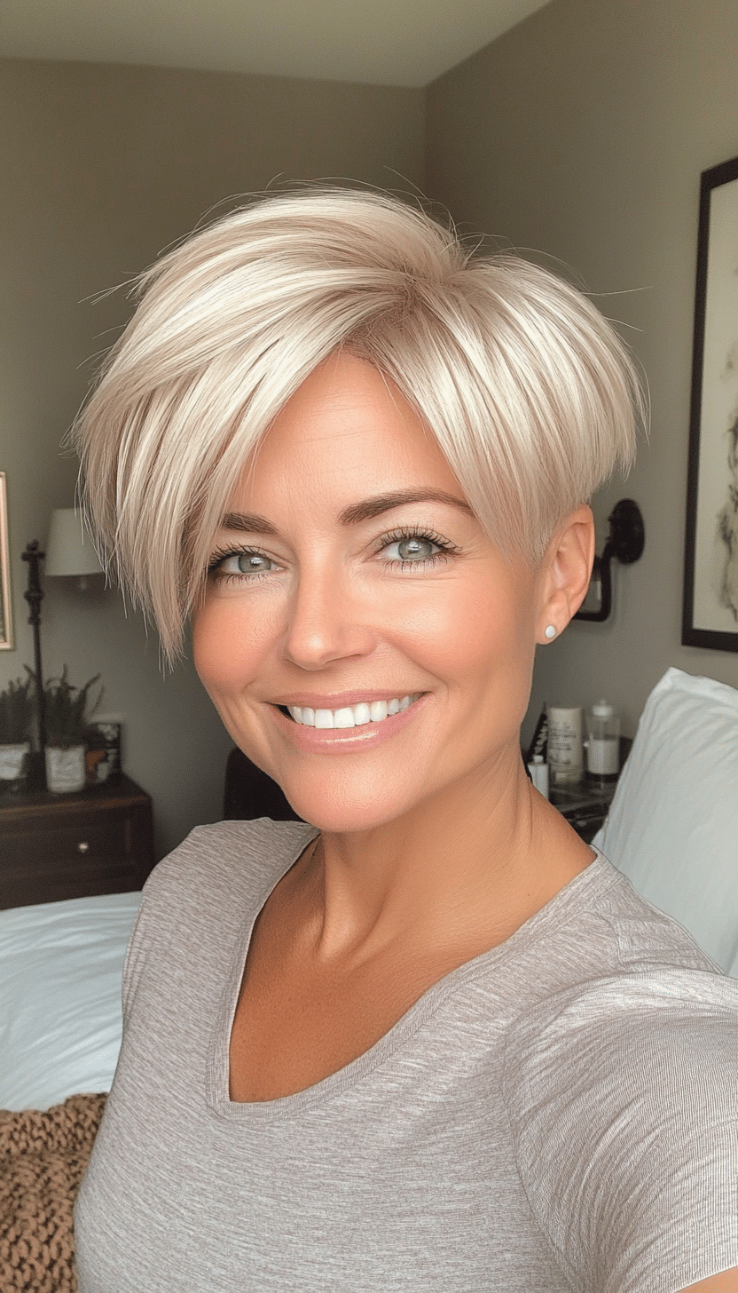 7. Platinum Blonde Undercut (Short Hairstyles For Women Over 50 With Fine Hair) - Short Hairstyles For Women Over 50 With Fine Hair