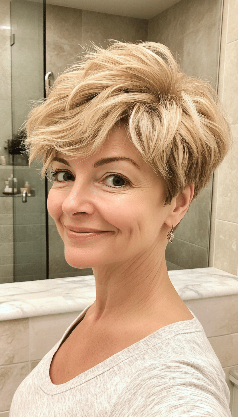 10. Golden Blonde Pixie Cut (Short Hairstyles For Women Over 50 With Fine Hair) - Short Hairstyles For Women Over 50 With Fine Hair