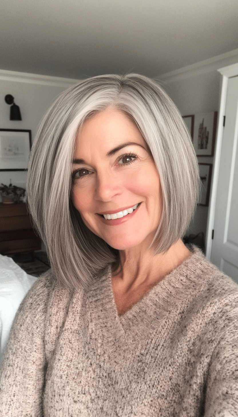 8. Salt and Pepper Tapered Cut (Easy Hairstyles For Older Women) - Easy Hairstyles For Older Women