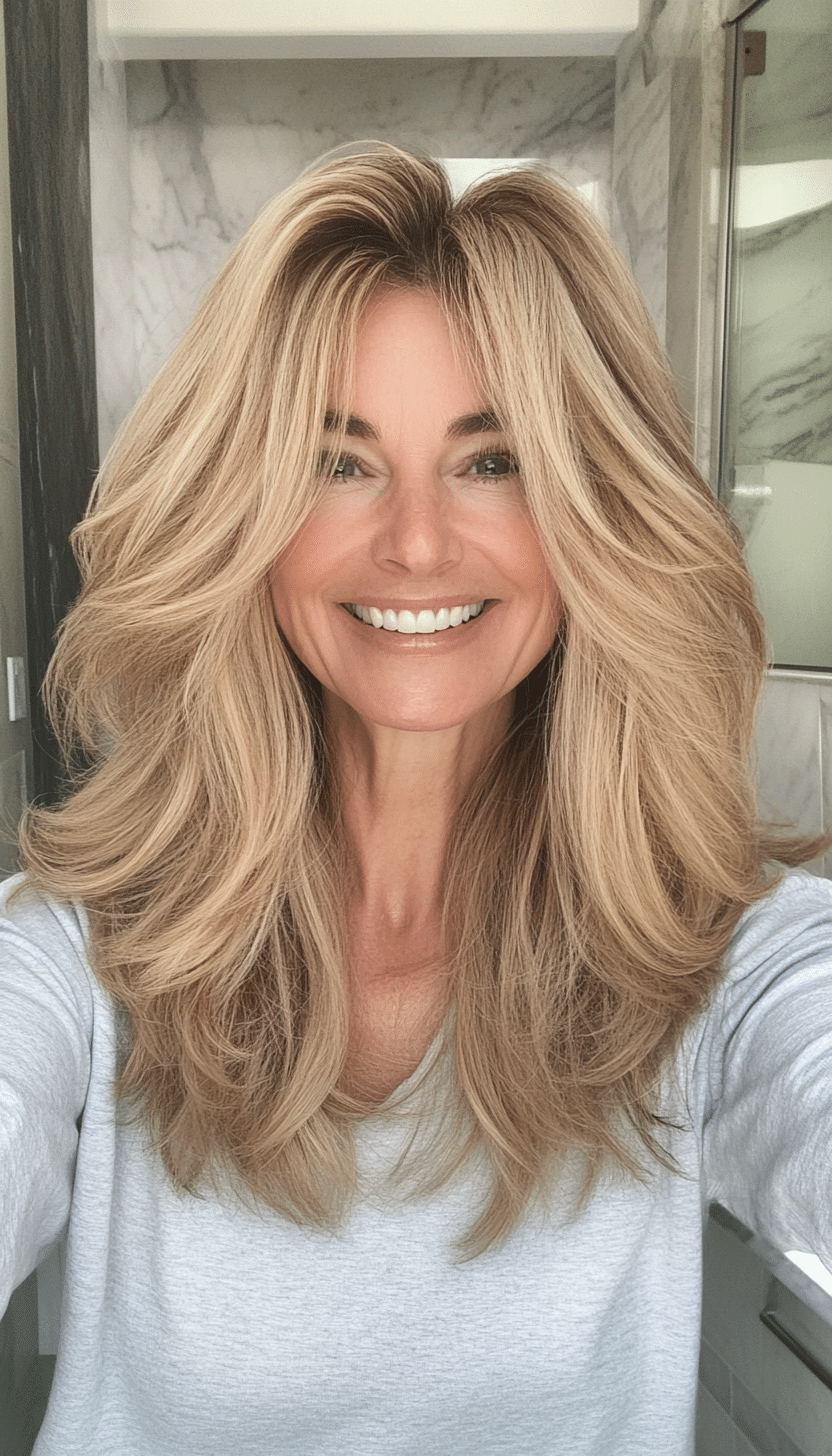 5. Golden Wheat Charm (Shag Haircuts For Women Over 60) - Shag Haircuts For Women Over 60