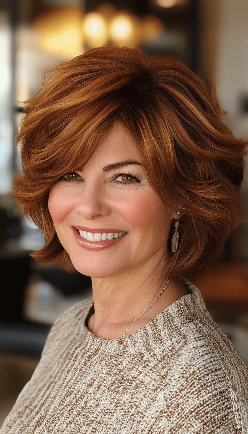 8. Autumn Maple Twist (Shag Haircuts For Women Over 60) - Shag Haircuts For Women Over 60