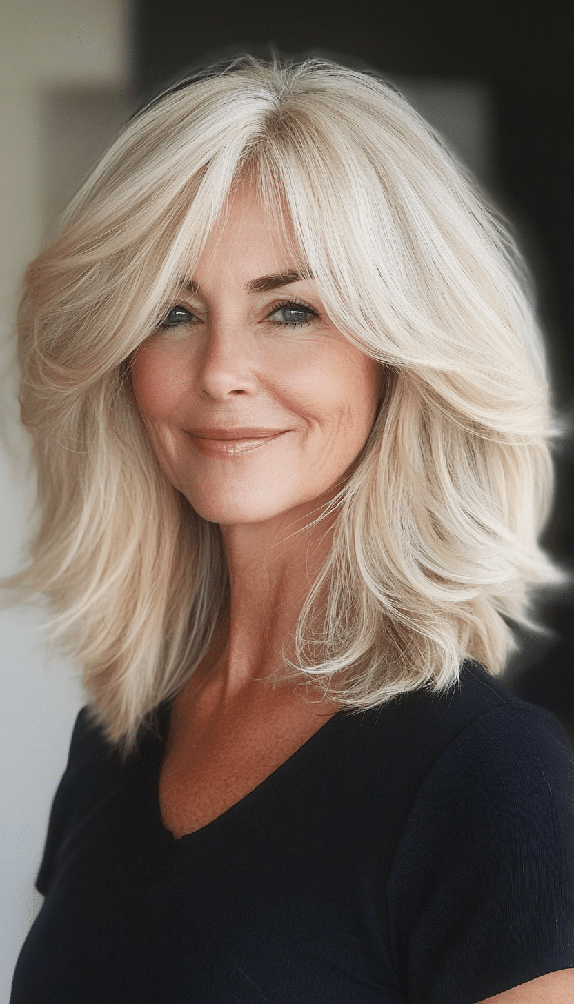 11. Sandy Beach Waves (Shag Haircuts For Women Over 60) - Shag Haircuts For Women Over 60