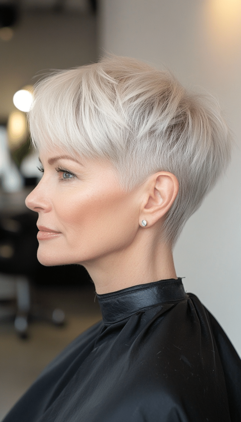 24. Silver Mushroom Cut (Short Haircuts For Older Women With Fine Hair) - Short Haircuts For Older Women With Fine Hair