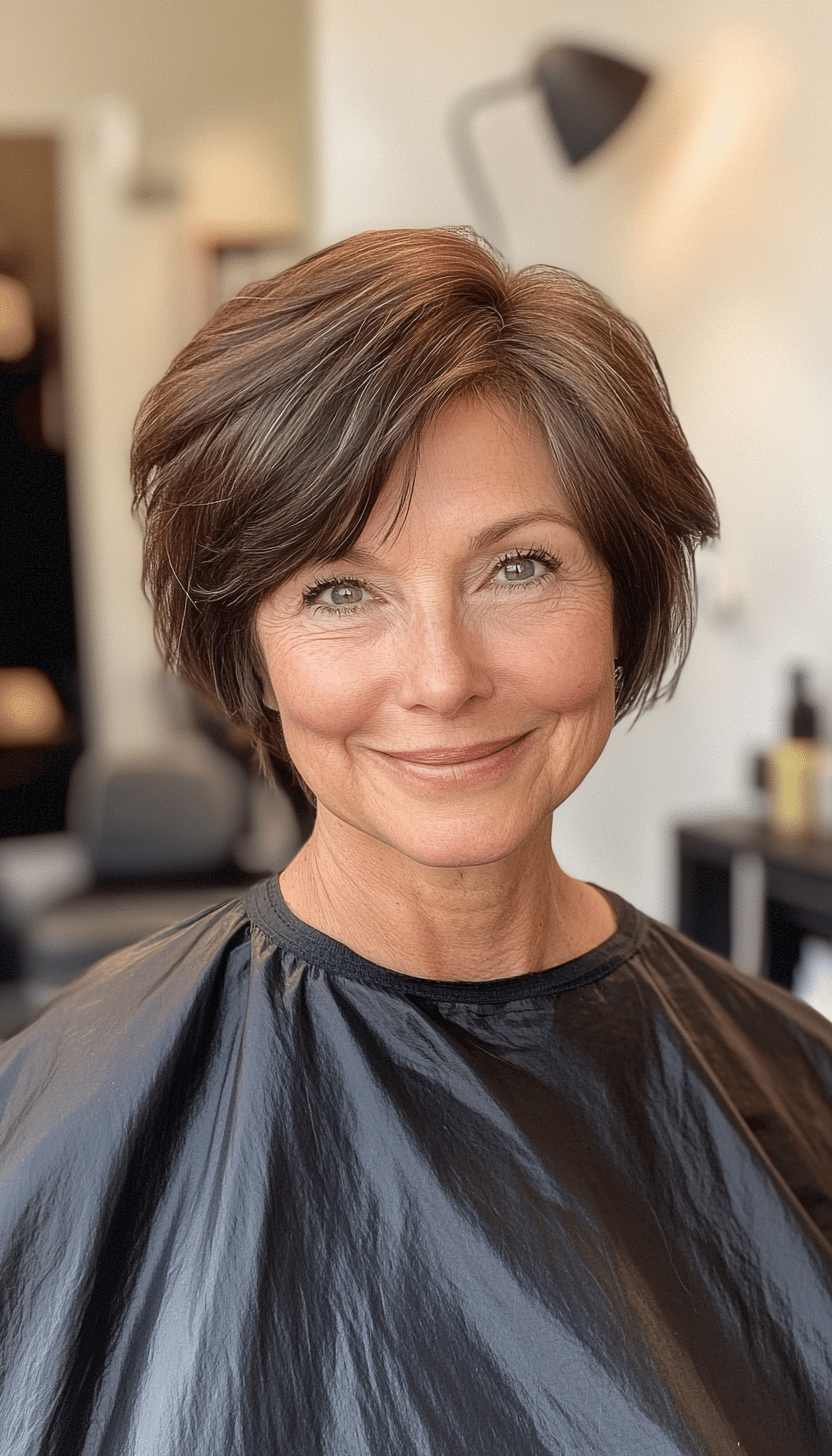 4. Espresso Elegance (Shorter Haircuts For Older Women) - Shorter Haircuts For Older Women