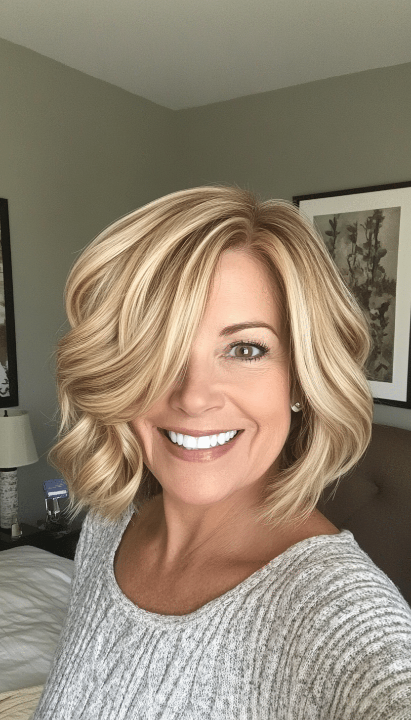 5. Golden Waves (Shorter Haircuts For Older Women) - Shorter Haircuts For Older Women