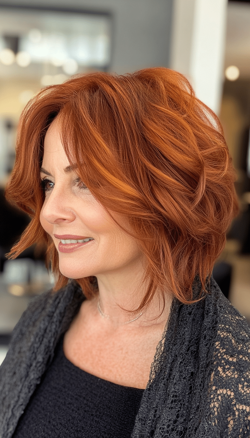 6. Auburn Aura (Shorter Haircuts For Older Women) - Shorter Haircuts For Older Women