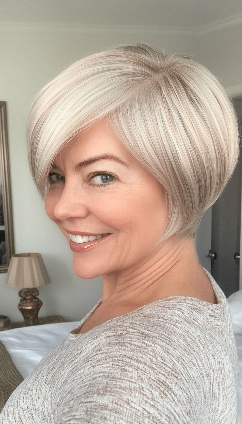 19. Champagne Chic (Shorter Haircuts For Older Women) - Shorter Haircuts For Older Women