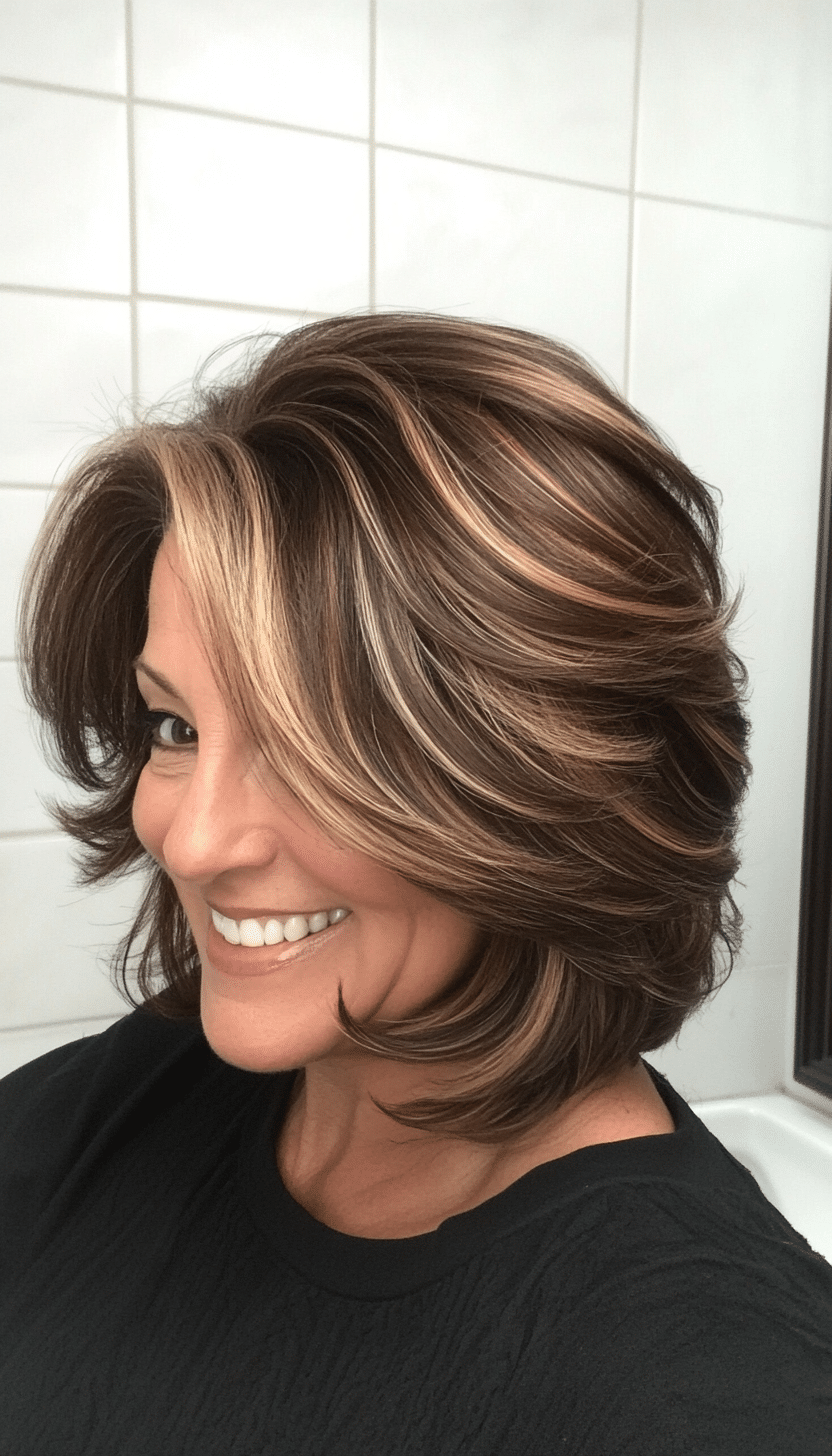 20. Coffee Swirl (Shorter Haircuts For Older Women) - Shorter Haircuts For Older Women