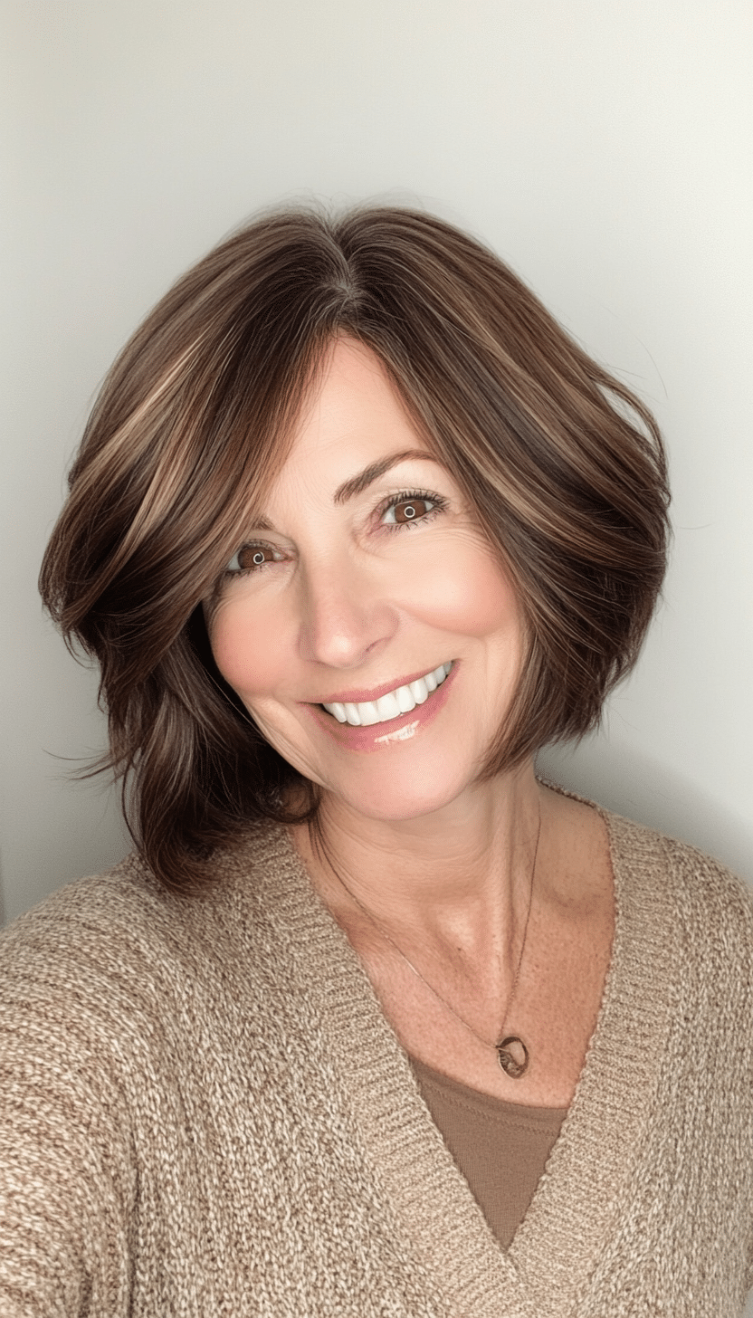 22. Walnut Whisper (Shorter Haircuts For Older Women) - Shorter Haircuts For Older Women