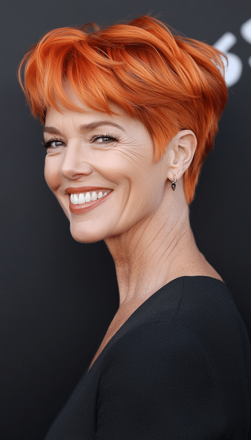 23. Copper Clip (Shorter Haircuts For Older Women) - Shorter Haircuts For Older Women