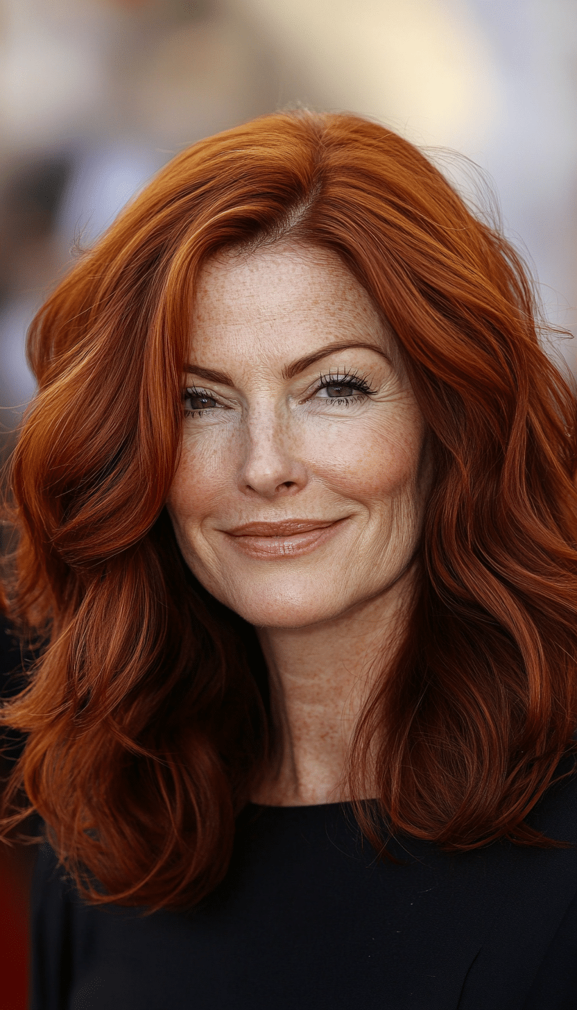 8. Feathered Flip - Auburn (Trendy Haircuts For Women Over 50) - Trendy Haircuts For Women Over 50