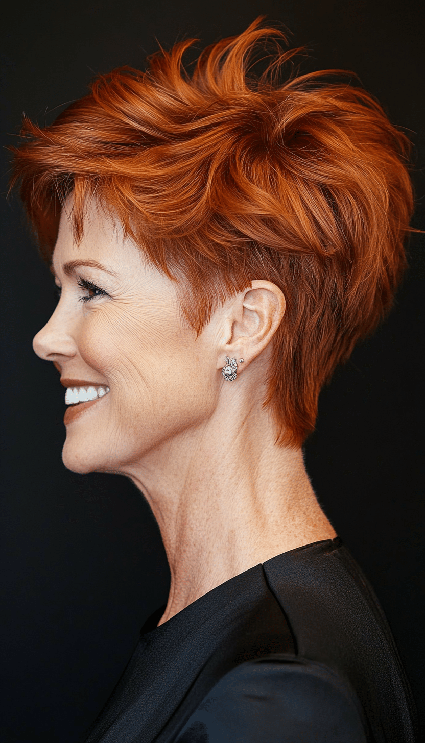 26. Natural Pixie - Copper (Trendy Haircuts For Women Over 50) - Trendy Haircuts For Women Over 50